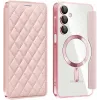 Phonesta Luxury Crystal Puffed Book Wallet Klapphülle mit MagSafe für Samsung Galaxy A16 - Rosa