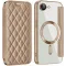 Phonesta Luxury Crystal Puffed Book Wallet Klapphülle mit MagSafe für Apple iPhone 17e/16e - Desert Gold