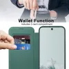 Phonesta Luxury Crystal Puffed Book Wallet Klapphülle mit MagSafe für Google Pixel 9a - Dunkelgrün 3