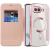 Phonesta Luxury Crystal Puffed Book Wallet Klapphülle mit MagSafe für Google Pixel 9a - Rosa 2