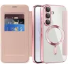 Phonesta Luxury Crystal Puffed Book Wallet Klapphülle mit MagSafe für Samsung Galaxy A36/A56 - Rosa 2
