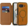 Phonesta Luxury Leder Book Wallet Klapphülle mit MagSafe für Google Pixel 9a - Hellbraun 2