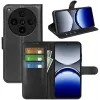 Phonesta Litchi Skin Book Wallet Klapphülle für Oppo Find X8 Pro - Schwarz 2