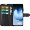 Phonesta Litchi Skin Book Wallet Klapphülle für Oppo Reno13 Pro - Schwarz 2