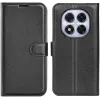 Phonesta Litchi Skin Book Wallet Klapphülle für Xiaomi Redmi Note 14 Pro 5G / Xiaomi Poco X7 - Schwarz