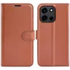 Phonesta Litchi Skin Book Wallet Klapphülle für OnePlus Nord 6 - Braun 0