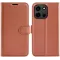 Phonesta Litchi Skin Book Wallet Klapphülle für OnePlus Nord 6 - Braun