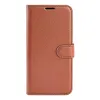 Phonesta Litchi Skin Book Wallet Klapphülle für OnePlus Nord 6 - Braun 1