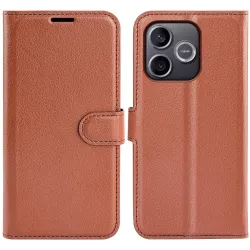 Phonesta Litchi Skin Book Wallet Klapphülle für HONOR 600 Lite - Braun