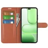 Phonesta Litchi Skin Book Wallet Klapphülle für HONOR 600 Lite - Braun 3
