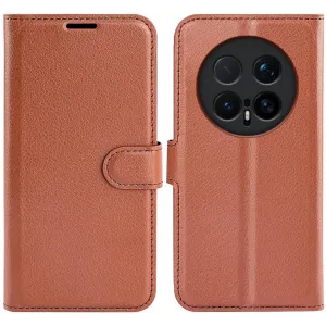 Phonesta Litchi Skin Book Wallet Klapphülle für HONOR Magic8 Pro - Braun