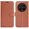 Phonesta Litchi Skin Book Wallet Klapphülle für HONOR Magic8 Pro - Braun