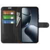 Phonesta Litchi Skin Book Wallet Klapphülle für Xiaomi 15T Pro - Schwarz 3