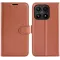 Phonesta Litchi Skin Book Wallet Klapphülle für Xiaomi 17 - Braun