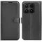 Phonesta Litchi Skin Book Wallet Klapphülle für Xiaomi 17 - Schwarz