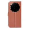 Phonesta Litchi Skin Book Wallet Klapphülle für Xiaomi 17 Ultra - Braun 2