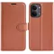 Phonesta Litchi Skin Book Wallet Klapphülle für Xiaomi Poco X8 Pro Max - Braun