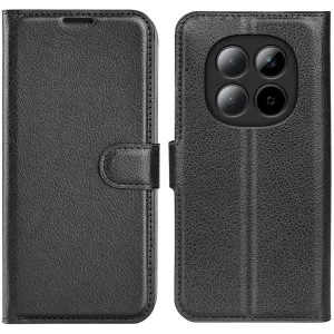 Phonesta Litchi Skin Book Wallet Klapphülle für Xiaomi Redmi Note 15 Pro 5G - Schwarz