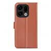 Phonesta Litchi Skin Book Wallet Klapphülle für Oppo Find X9 - Braun 2