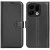 Phonesta Litchi Skin Book Wallet Klapphülle für Oppo Find X9 - Schwarz 0