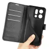 Phonesta Litchi Skin Book Wallet Klapphülle für Oppo Find X9 - Schwarz 5