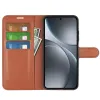 Phonesta Litchi Skin Book Wallet Klapphülle für Oppo Find X9 Pro - Braun 3