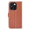 Phonesta Litchi Skin Book Wallet Klapphülle für Oppo Reno15 F/FS - Braun 2