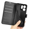 Phonesta Litchi Skin Book Wallet Klapphülle für Oppo Reno15 Pro - Schwarz 5