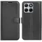 Phonesta Litchi Skin Book Wallet Klapphülle für Motorola Edge 70 Fusion - Schwarz