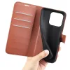 Phonesta Litchi Skin Book Wallet Klapphülle für Motorola Moto G67/G77 - Braun 5