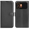 Phonesta Litchi Skin Book Wallet Klapphülle für HONOR 600/600 Pro - Schwarz 0