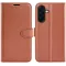 Phonesta Litchi Skin Book Wallet Klapphülle für Samsung Galaxy A37 - Braun