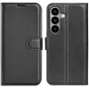 Phonesta Litchi Skin Book Wallet Klapphülle für Samsung Galaxy S26 - Schwarz 0