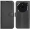 Phonesta Litchi Skin Book Wallet Klapphülle für Nothing Phone (3a) Pro - Schwarz