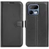 Phonesta Litchi Skin Book Wallet Klapphülle für Realme 16 Pro - Schwarz 0