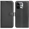 Phonesta Litchi Skin Book Wallet Klapphülle für Realme 16 Pro Plus - Schwarz 0