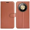 Phonesta Litchi Skin Book Wallet Klapphülle für HONOR Magic8 Lite - Braun 0