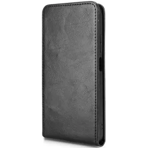 Phonesta Leder Vertical Flip Book Wallet Klapphülle für Motorola Moto G05 / Moto E15 - Schwarz