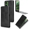 Phonesta Leder Vertical Flip Book Wallet Klapphülle für Motorola Moto G35 - Schwarz 4