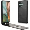 Phonesta Leder Vertical Flip Book Wallet Klapphülle für Motorola Moto G75 - Schwarz 2