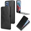 Phonesta Leder Vertical Flip Book Wallet Klapphülle für Motorola Moto G45 / Moto G34 - Schwarz 4