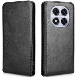 Phonesta Leder Vertical Flip Book Wallet Klapphülle für Xiaomi Redmi Note 14 Pro 5G/14 Pro Plus / Xiaomi Poco X7 - Schwarz