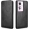 Phonesta Leder Vertical Flip Book Wallet Klapphülle für Oppo Reno11 F 5G - Schwarz