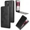 Phonesta Leder Vertical Flip Book Wallet Klapphülle für Oppo Reno12 Pro - Schwarz 2