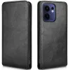 Phonesta Leder Vertical Flip Book Wallet Klapphülle für Oppo Reno13 F 4G/5G / Reno13 FS 5G - Schwarz