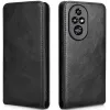 Phonesta Leder Vertical Flip Book Wallet Klapphülle für HONOR 200 Pro - Schwarz