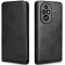 Phonesta Leder Vertical Flip Book Wallet Klapphülle für HONOR 200 Pro - Schwarz