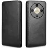 Phonesta Leder Vertical Flip Book Wallet Klapphülle für HONOR Magic6 Lite - Schwarz