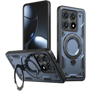 Phonesta MagLock Armor Back Cover Hülle Ring und MagSafe für Xiaomi 14T - Dunkelblau