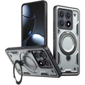 Phonesta MagLock Armor Back Cover Hülle Ring und MagSafe für Xiaomi 14T - Grau